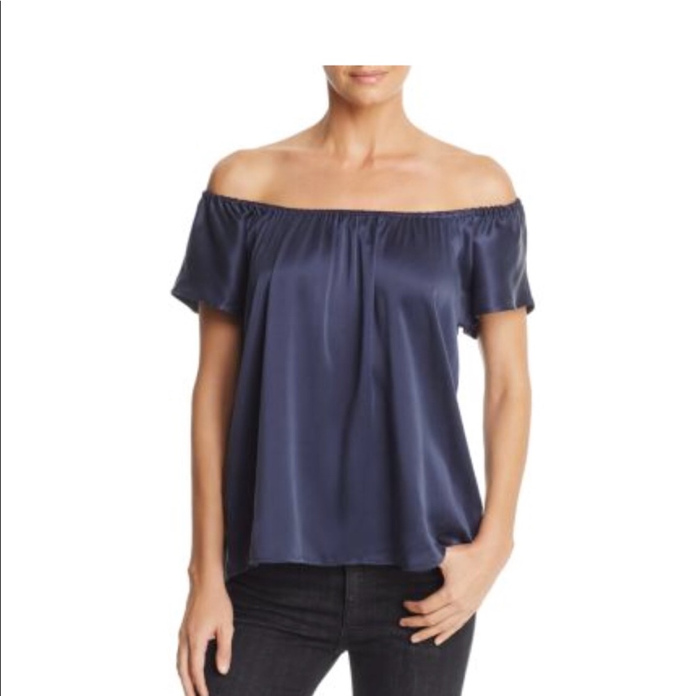 Joie off the shoulder silk top xs